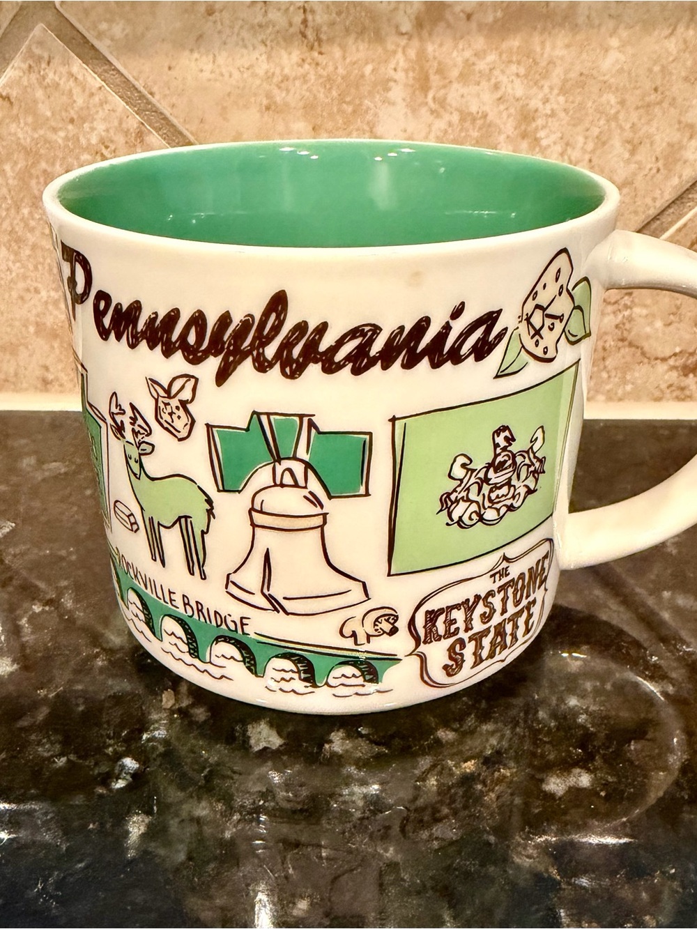 Starbucks Been There Series Mug Collector Coffee Cup - Pennsylvania